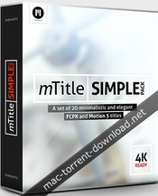 Motionvfx mtitle simple pack vol 1 for fcpx and motion 5 icon