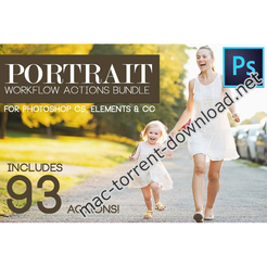 Portrait workflow 93 photoshop actions bundle icon
