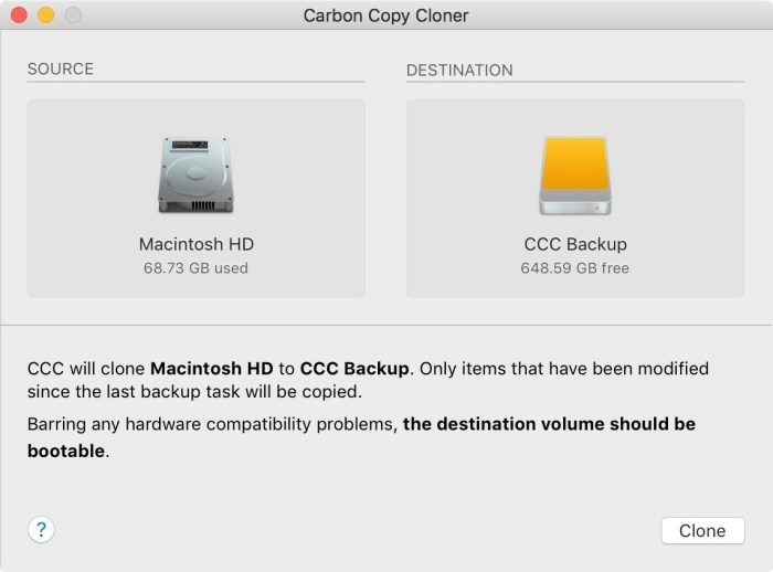 Carbon Copy Cloner 5110 Screenshot 01 ikzdmbn