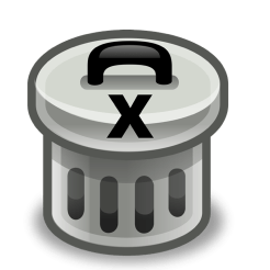 Trash X icon