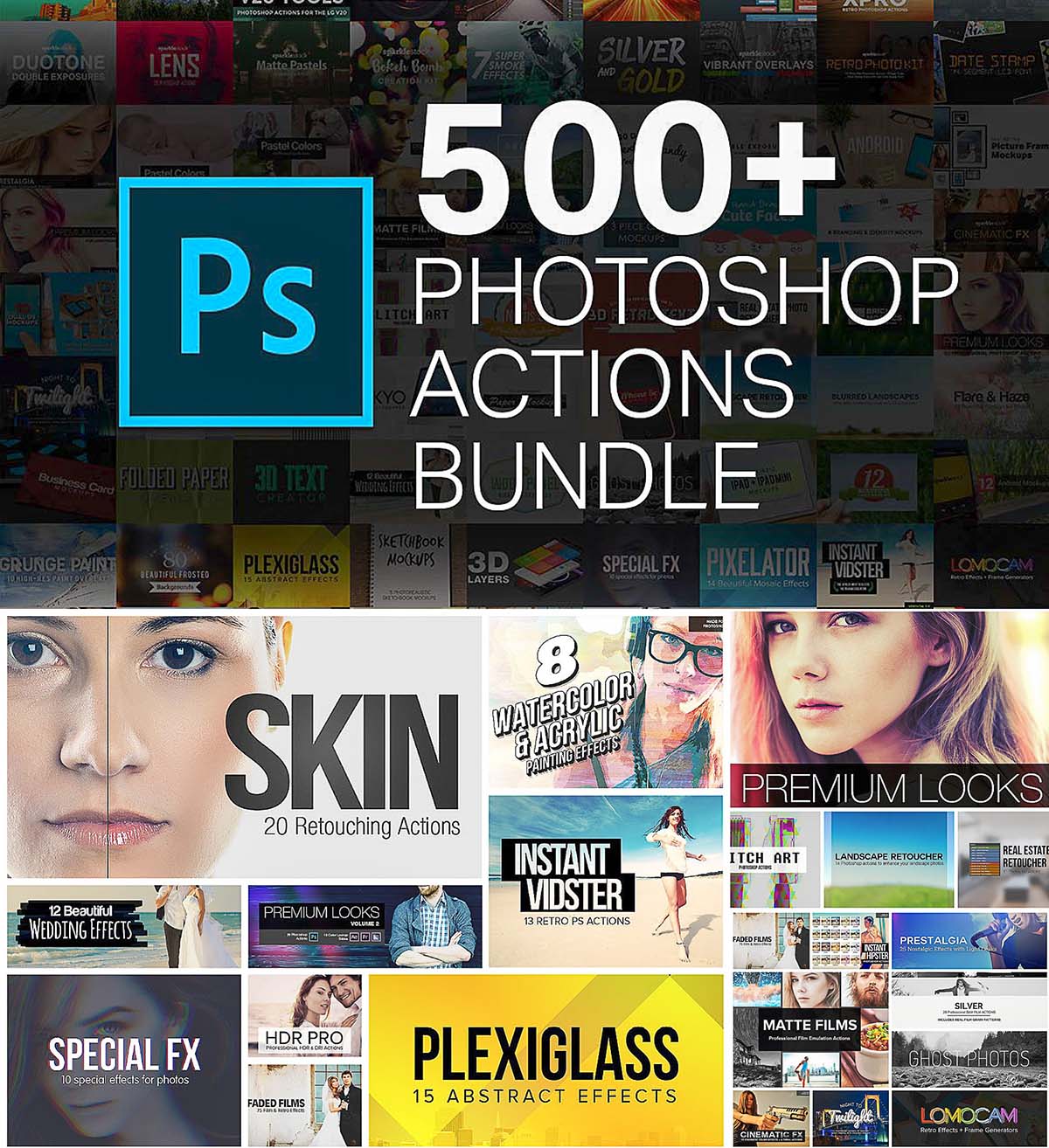 RÃ©sultat de recherche d'images pour "500+ Photoshop Action Bundle for Photographers"