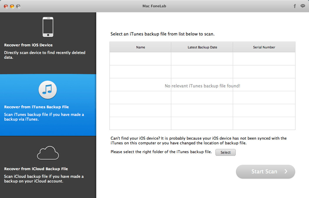 Mac FoneLab for iOS 10112 Screenshot 02
