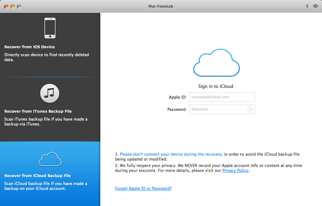 Mac FoneLab for iOS 10112 Screenshot 03